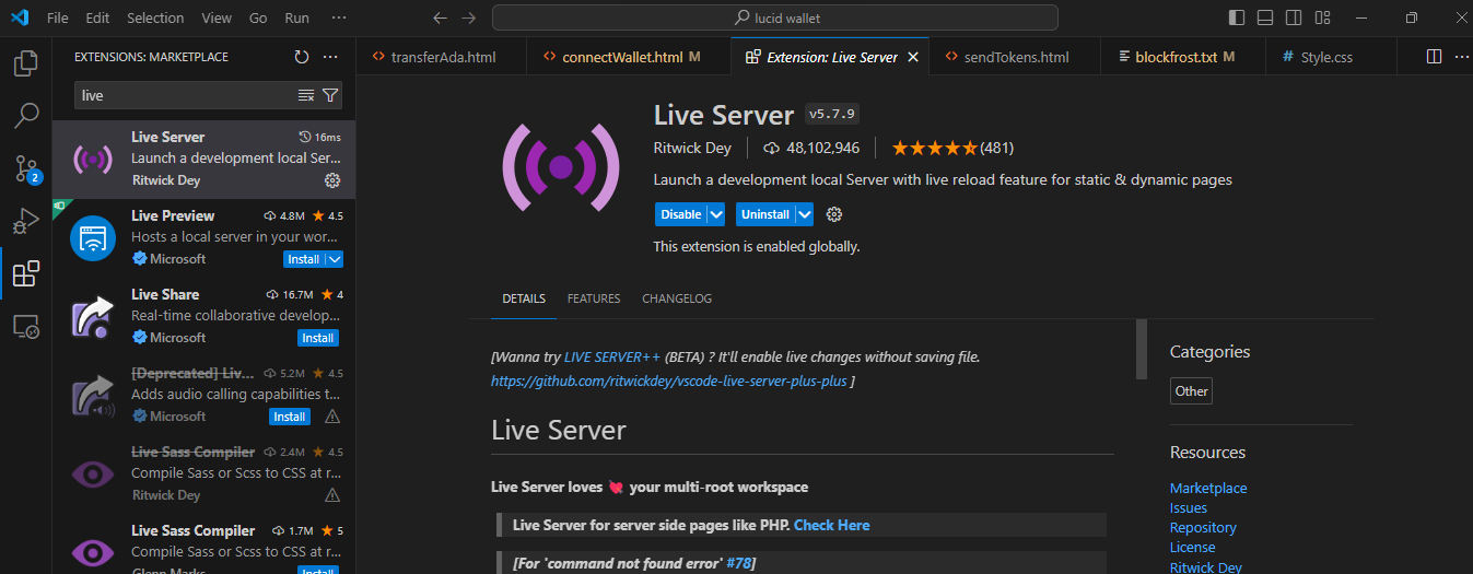 live server